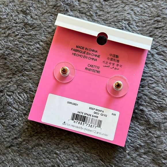 NWT Kate Spade beautiful pink flowers studs U - Picture 3 of 4